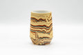 Japanese Teacup - Yellow Red Green and White Inner-Glazed Nerikomi Yunomi - 220ml