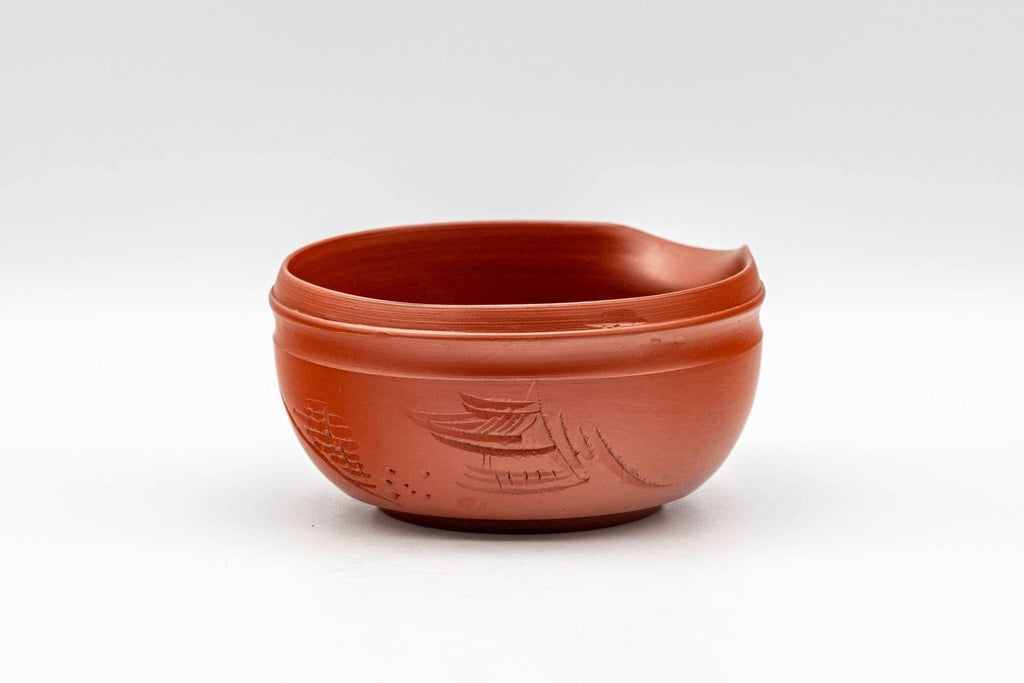 Japanese Katakuchi - Red Shudei Tokoname-yaki Water Cooler - 140ml