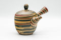 Japanese Kyusu - 練り込み Nerikomi Tokoname-yaki Do-ake Teapot  - 200ml