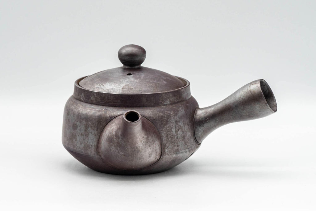 Japanese Kyusu - Floral Engraved Banko-yaki Debeso Teapot - 250ml