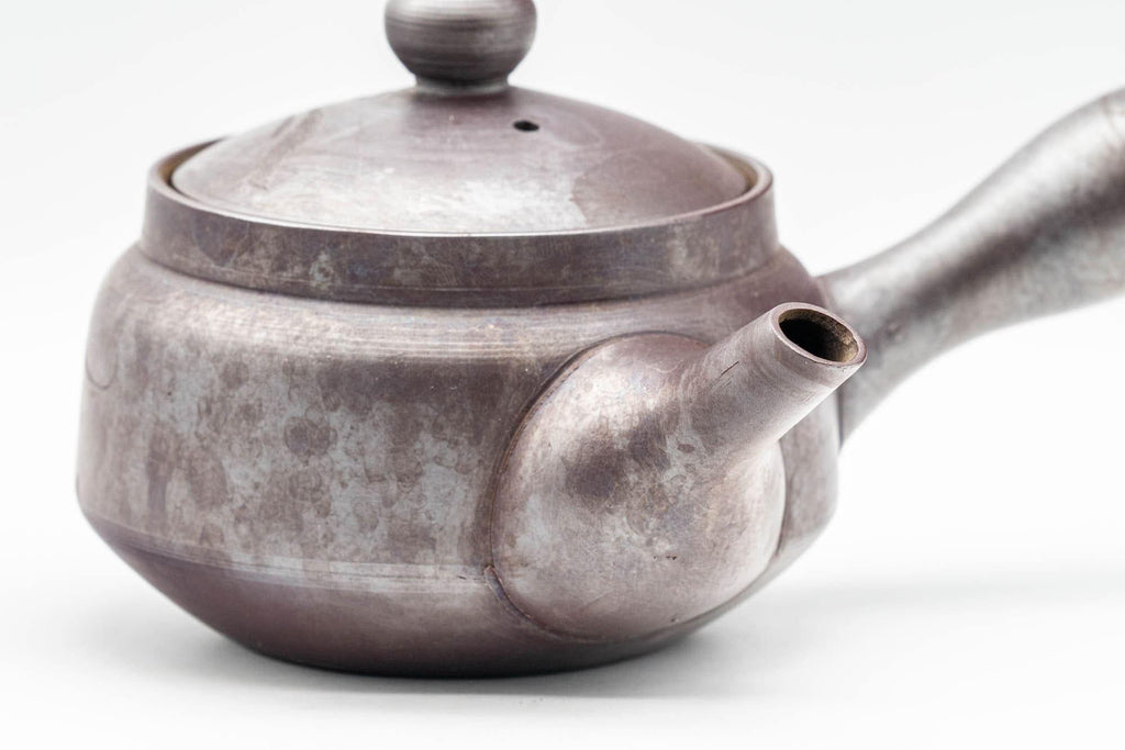 Japanese Kyusu - Floral Engraved Banko-yaki Debeso Teapot - 250ml