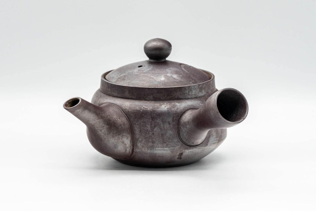 Japanese Kyusu - Floral Engraved Banko-yaki Debeso Teapot - 250ml