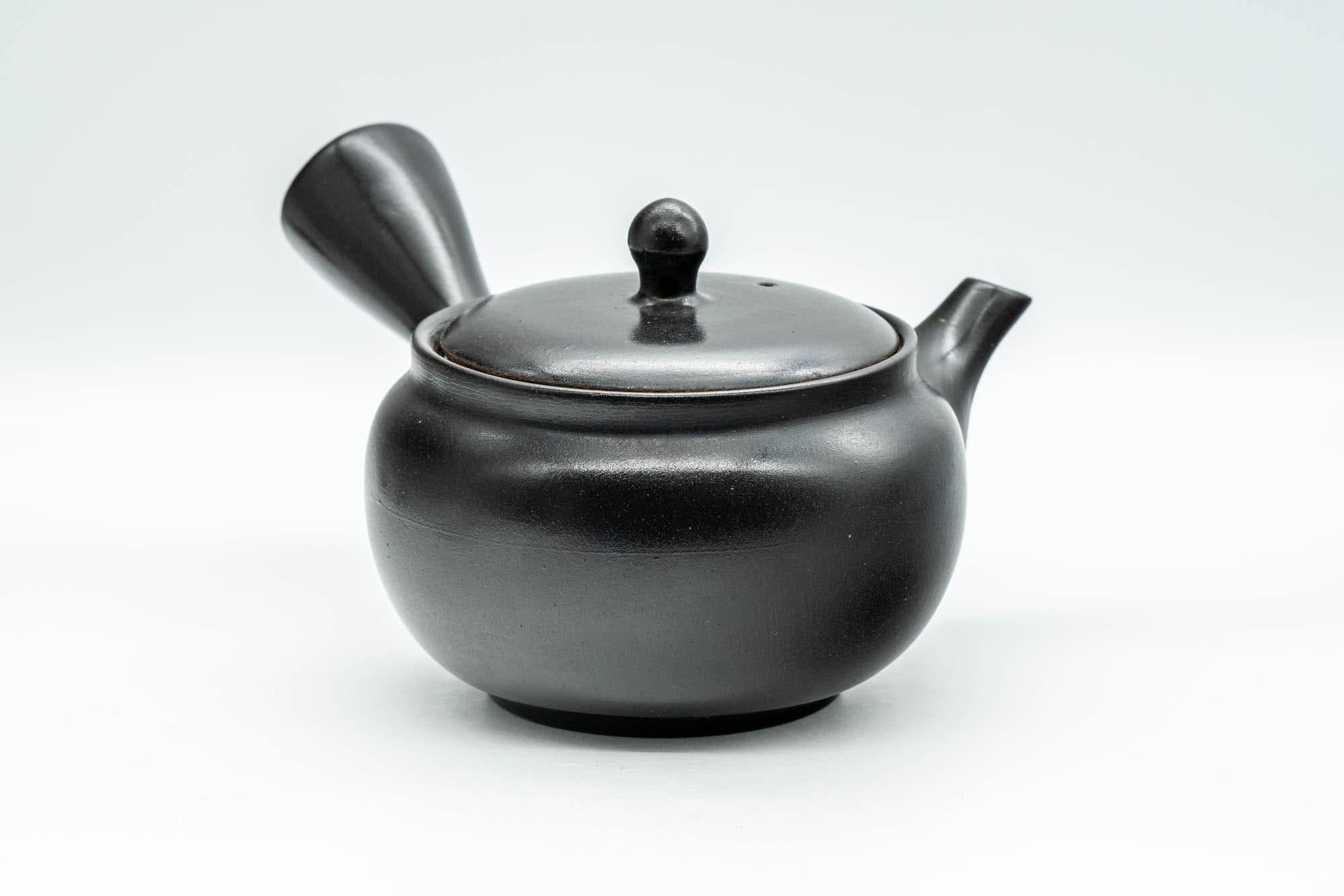 Japanese Kyusu - Black Kurodei Tokoname-yaki Basket Strainer Teapot - 330ml