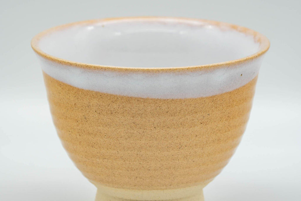 Japanese Teacup - Beige White Glazed Hagi-yaki Yunomi - 130ml