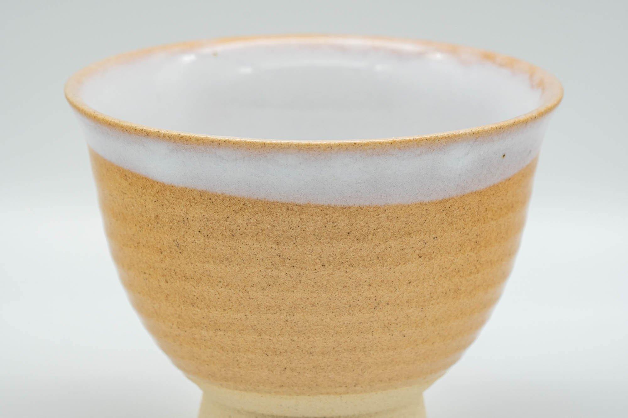Japanese Teacup - Beige White Glazed Hagi-yaki Yunomi - 130ml