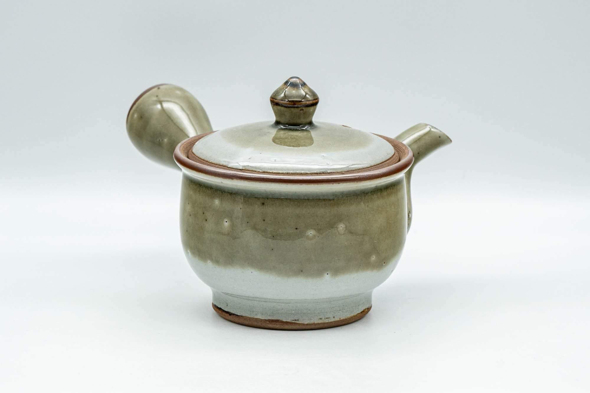 Japanese Tea Set - Green Grey Do-ake Kyusu Teapot and 4 Yunomi Teacups