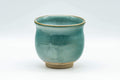 Japanese Teacup - Ceramic Fish Pet Green Glazed Yunomi - 150ml