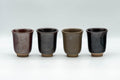 Japanese Teacups - Set of 4 Multi-Coloured Tulip Yunomi - 60ml