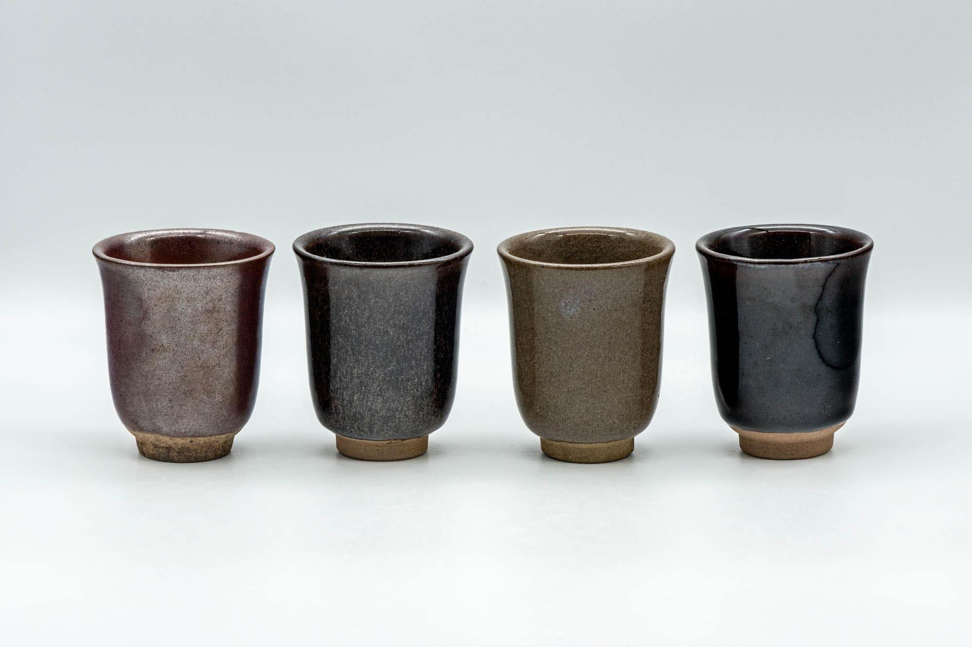 Japanese Teacups - Set of 4 Multi-Coloured Tulip Yunomi - 60ml