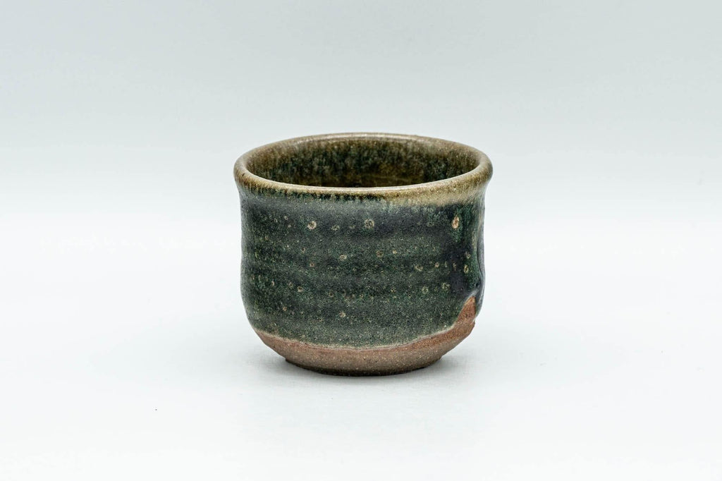 Japanese Teacup - Green Hare's Fur Glazed Guinomi - 50ml