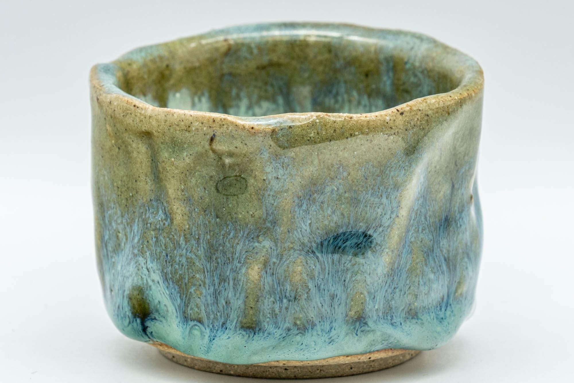Japanese Teacup - Turquoise Wabi-Sabi Yunomi - 90ml