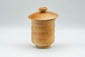 Japanese Teacup - Beige Wabi-Sabi Lidded Yunomi - 120ml