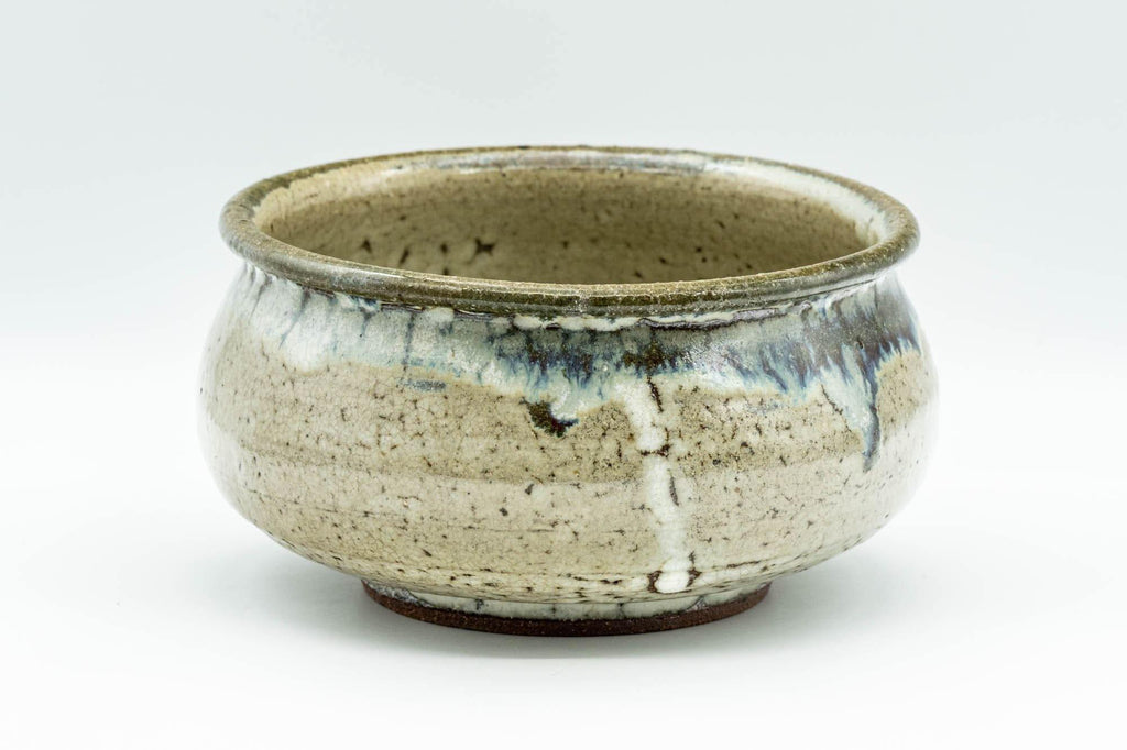 Japanese Kensui - Beige Blue Shino Glazed Water Bowl - 750ml