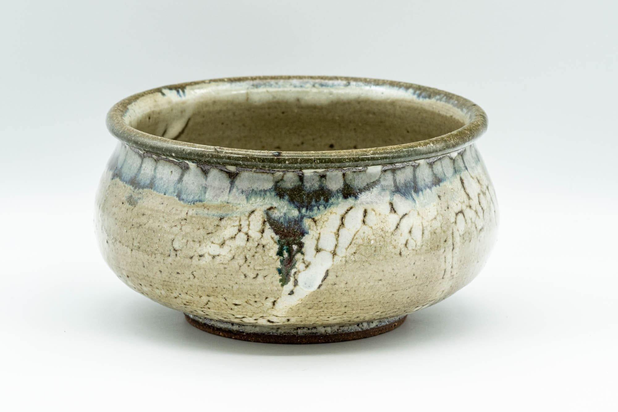 Japanese Kensui - Beige Blue Shino Glazed Water Bowl - 750ml