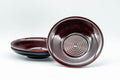 Japanese Chataku - Set of 4 Burgundy Red Plastic Tea Saucers