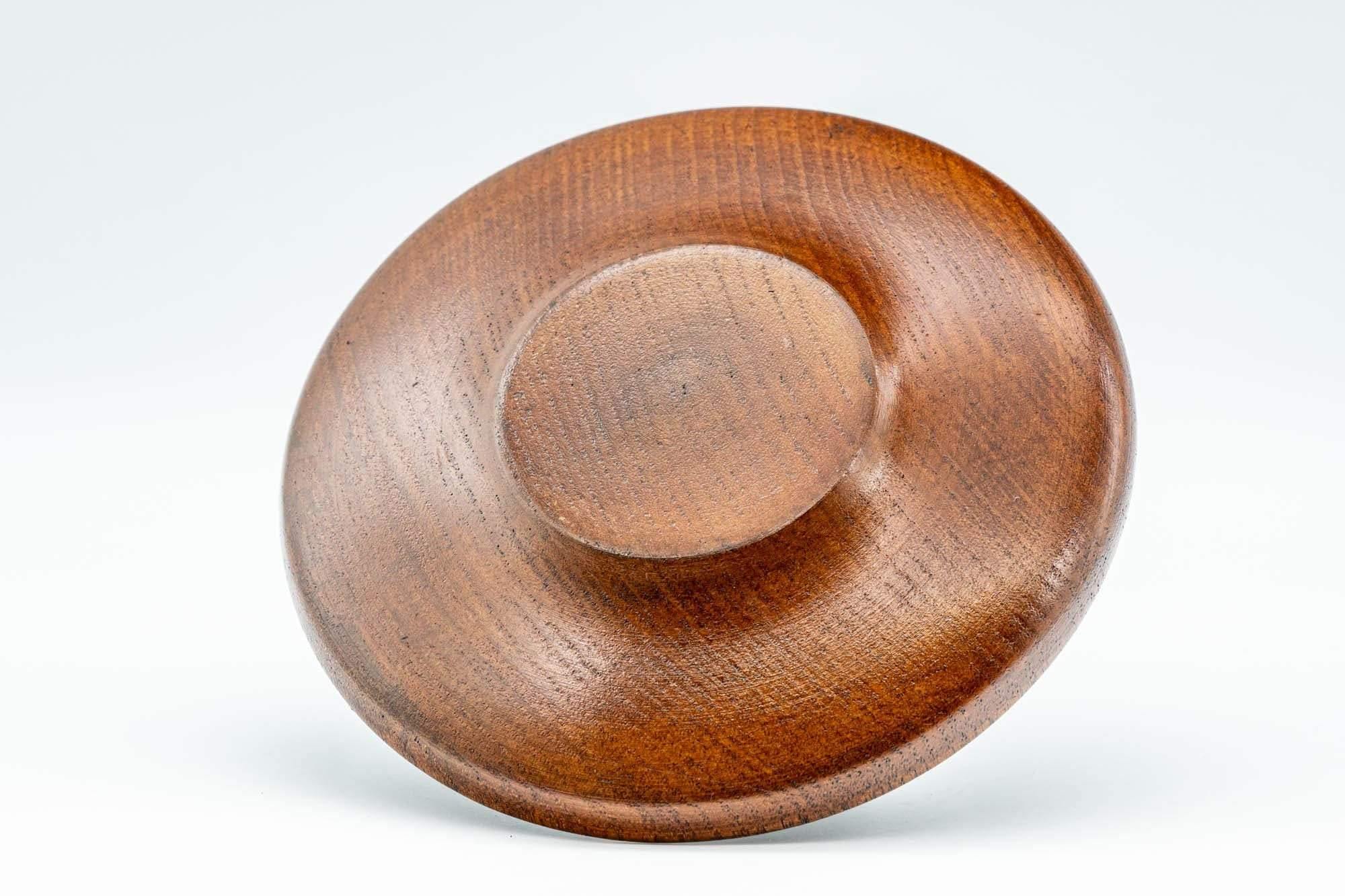 Japanese Chataku - Pair of Floral Wooden Tea Saucers