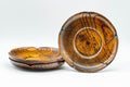 Japanese Chataku - Set of 3 Carved Wooden Tea Saucers