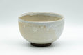 Japanese Matcha Bowl - White Textured Shino Drip-Glazed Wan-nari Chawan - 400ml