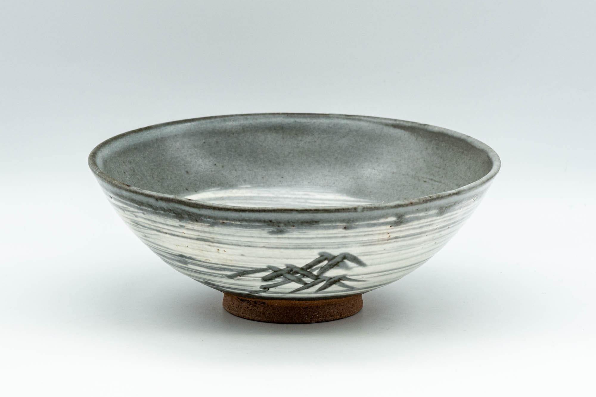 Japanese Matcha Bowl - Grey Hakeme Natsu Summer Chawan - 200ml