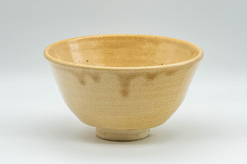 Japanese Matcha Bowl - Beige Drip-Glazed Hagi-yaki Chawan - 300ml