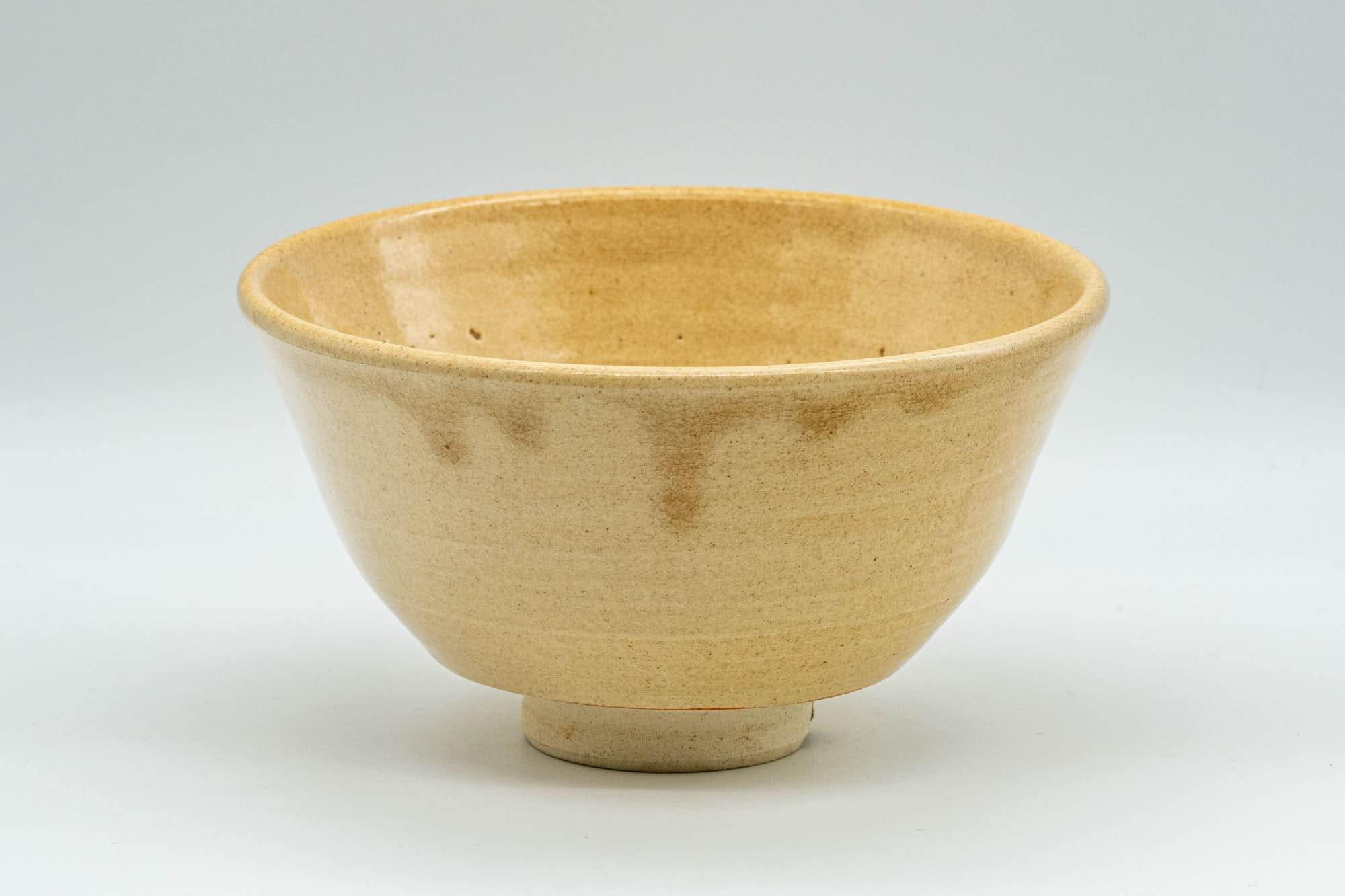 Japanese Matcha Bowl - Beige Drip-Glazed Hagi-yaki Chawan - 300ml