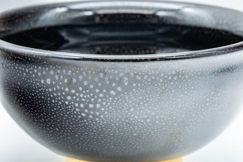 Japanese Matcha Bowl - Tenmoku Glazed Komogai-nari Chawan - 300ml