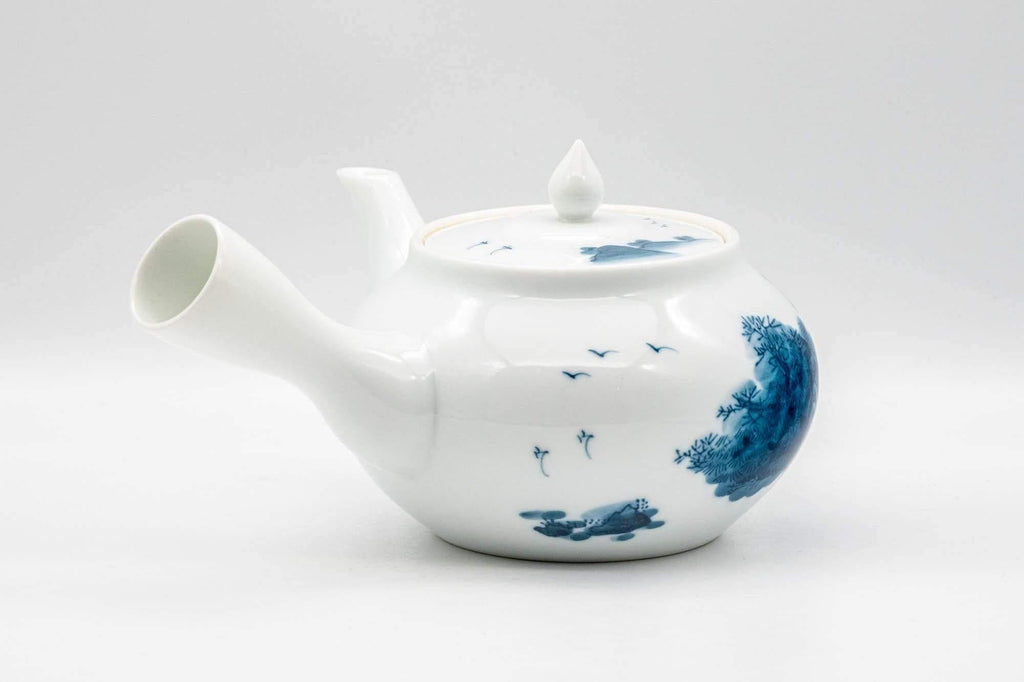 Japanese Tea Set - 畑萬陶苑 Hataman Toen - Arita-yaki Porcelain Debeso Kyusu with 2 Yunomi Teacups