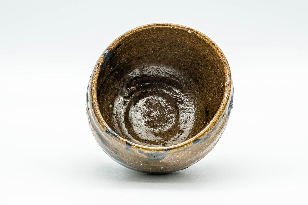 Japanese Teacup - Brown Green Wabi-Sabi Yunomi - 80ml