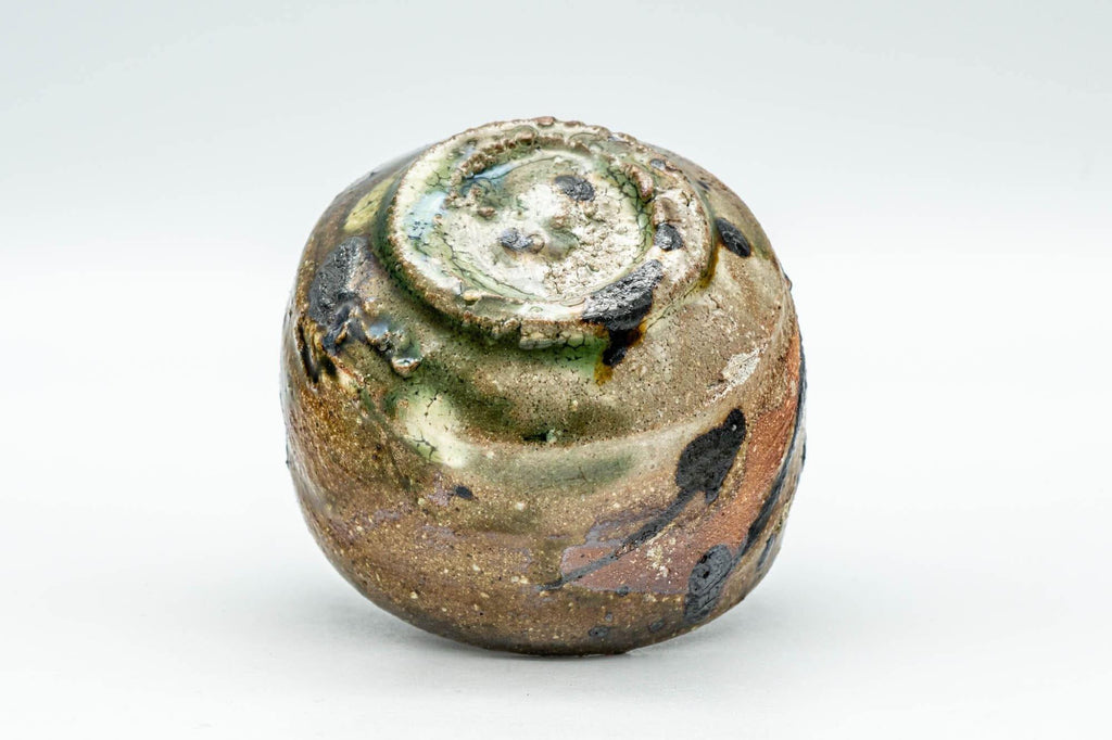 Japanese Teacup - Brown Green Wabi-Sabi Yunomi - 80ml