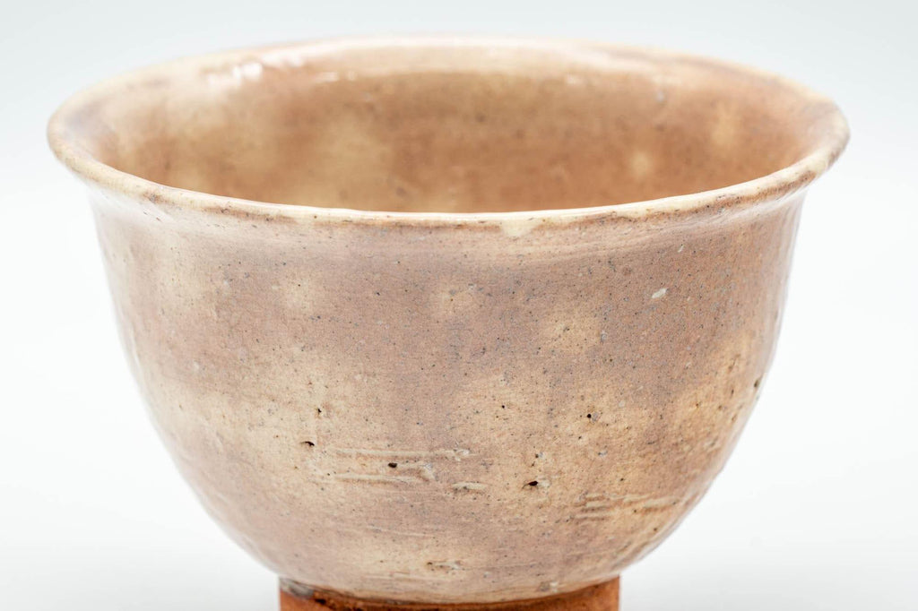 Japanese Teacup - Beige Gohonte Hagi-yaki Yunomi - 140ml