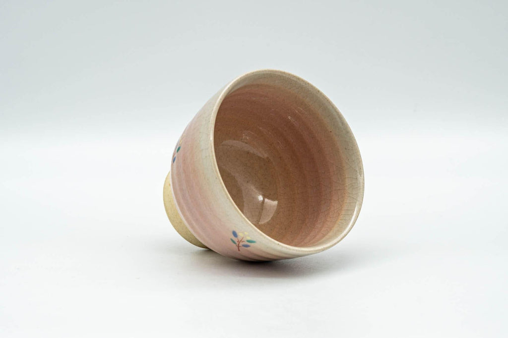 Japanese Teacup - Floral Pink Hagi-yaki Yunomi - 110ml