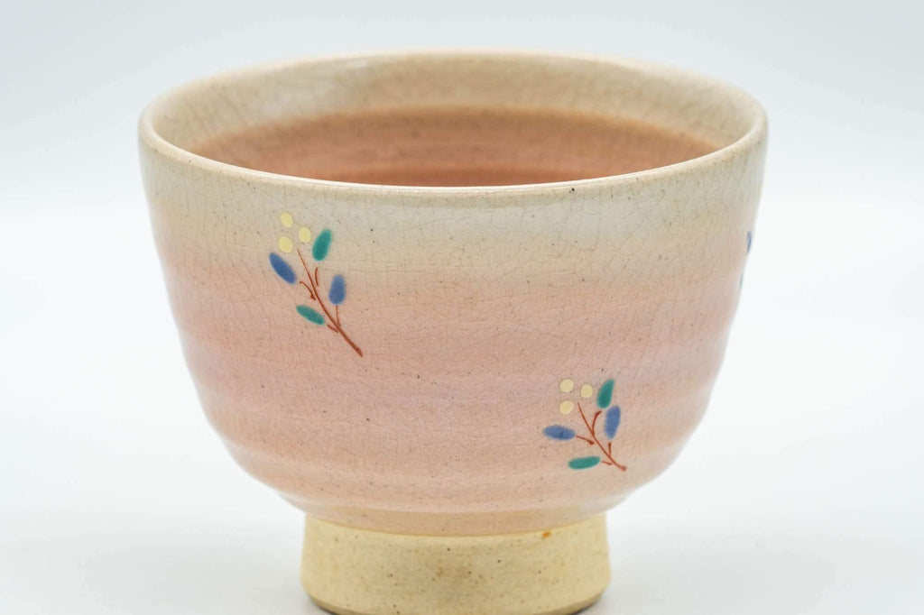 Japanese Teacup - Floral Pink Hagi-yaki Yunomi - 110ml