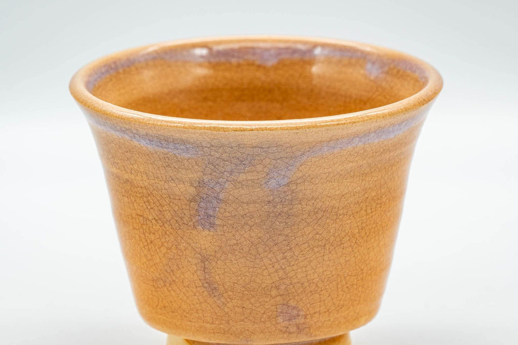 Japanese Teacup - Crazed Beige-Orange Hagi-yaki Yunomi - 150ml