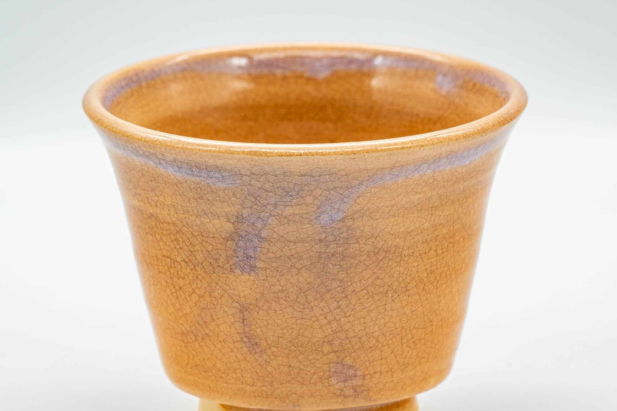 Japanese Teacup - Crazed Beige-Orange Hagi-yaki Yunomi - 150ml
