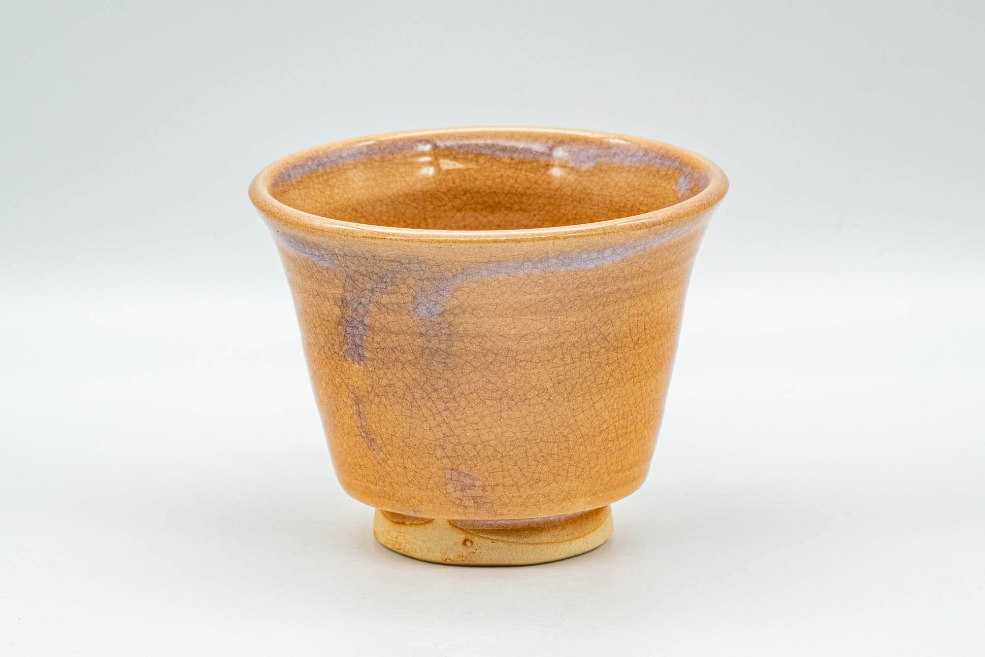 Japanese Teacup - Crazed Beige-Orange Hagi-yaki Yunomi - 150ml