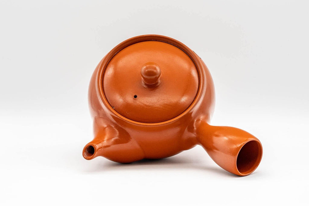 Japanese Kyusu - Floral Engraved Tokoname-yaki Teapot - 350ml