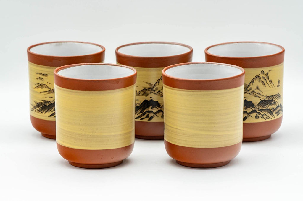 Japanese Teacup - Mountainous White Inner Glazed Tokoname-yaki Yunomi- 110ml
