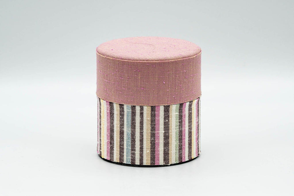 Japanese Chazutsu - Pink Striped Tea Canister - 250ml