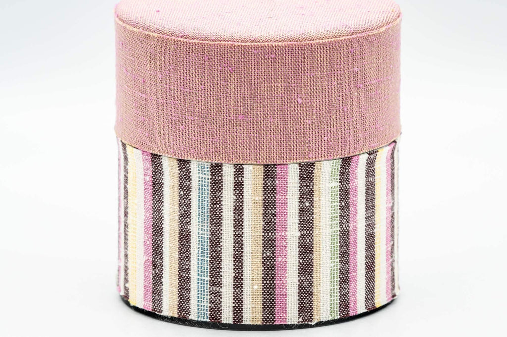 Japanese Chazutsu - Pink Striped Tea Canister - 250ml