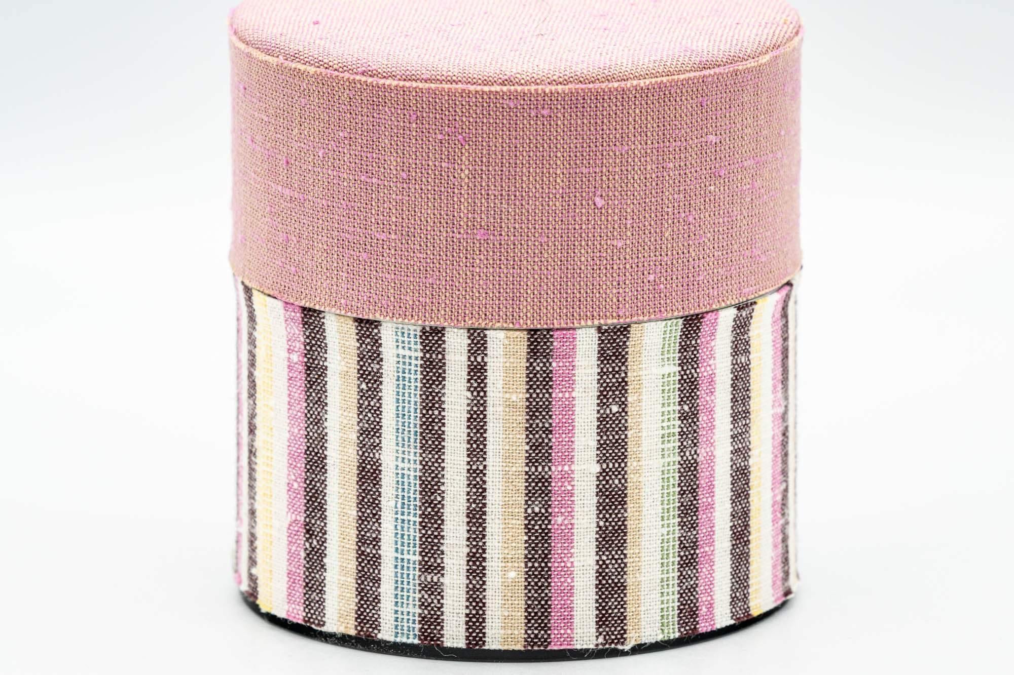Japanese Chazutsu - Pink Striped Tea Canister - 250ml
