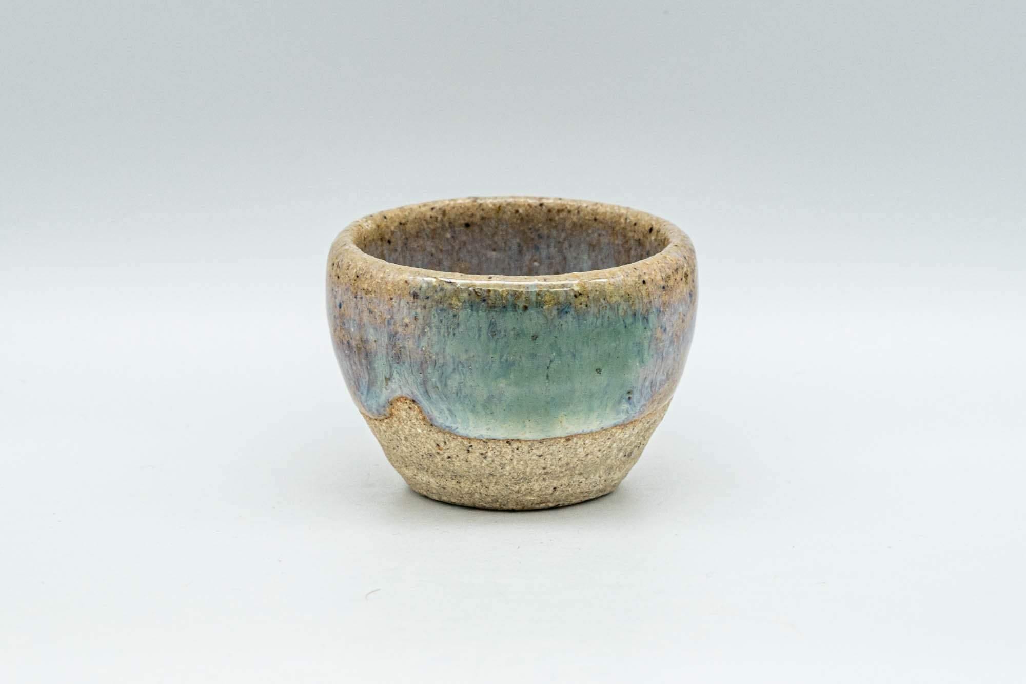 Japanese Teacup - Green and White Glazed Guinomi - 25ml