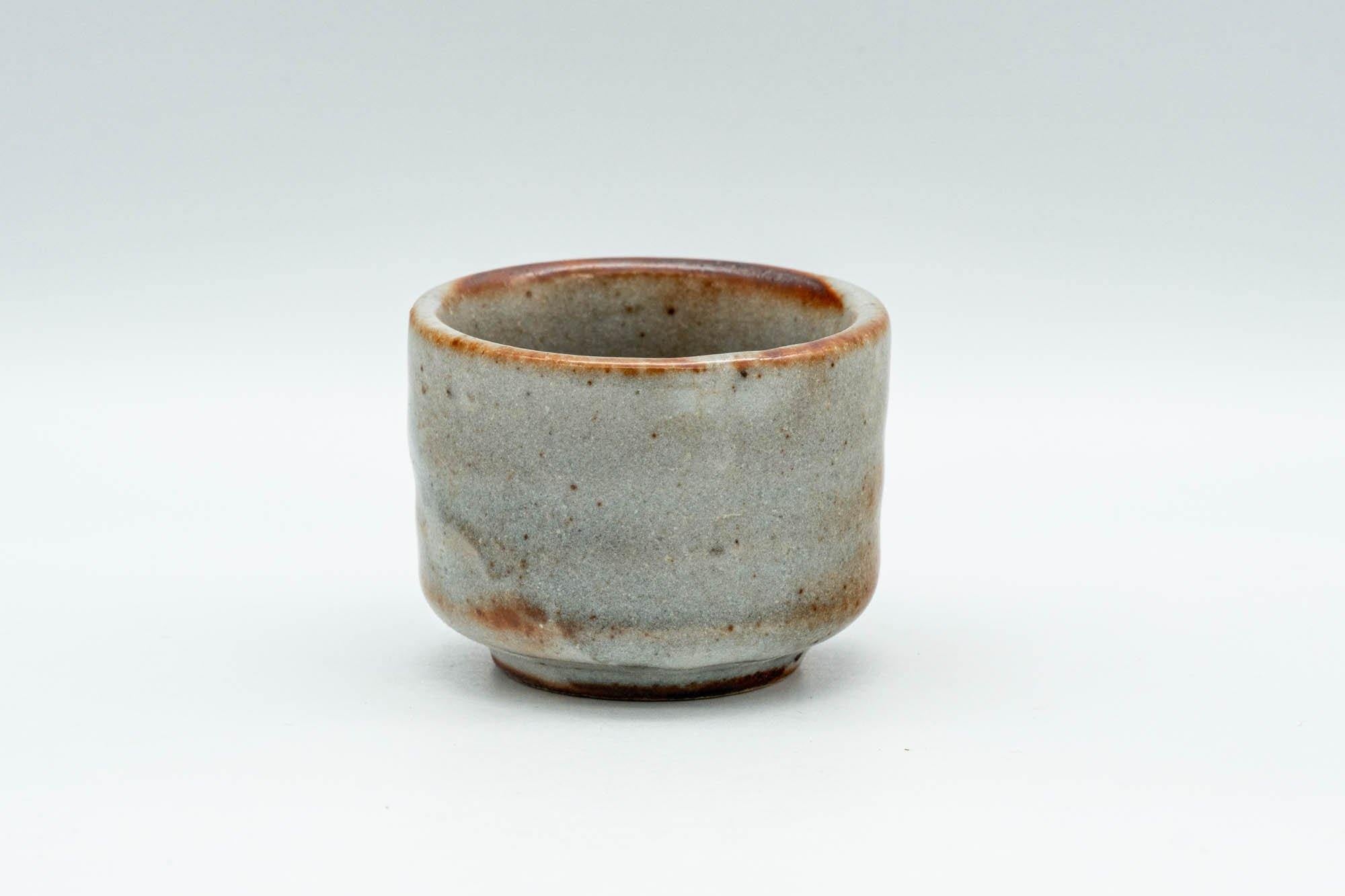 Japanese Teacup - Orange Milky White Shino Glazed Guinomi - 50ml