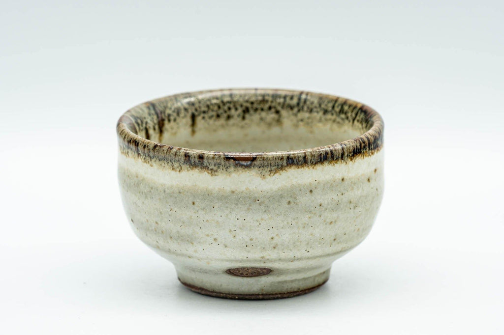 Japanese Teacup - Grey Beige Hare's Fur Glazed Guinomi - 50ml