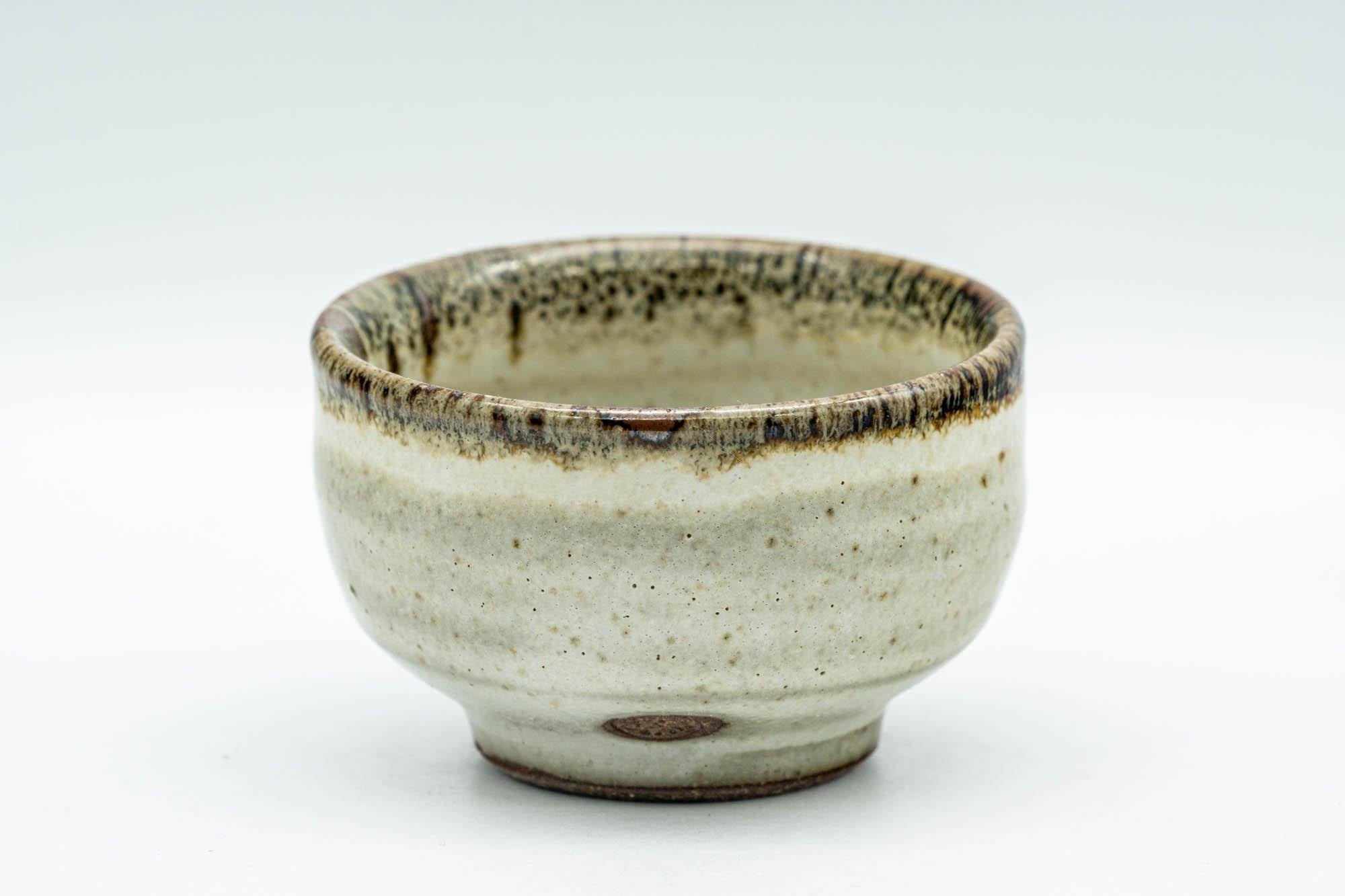 Japanese Teacup - Grey Beige Hare's Fur Glazed Guinomi - 50ml