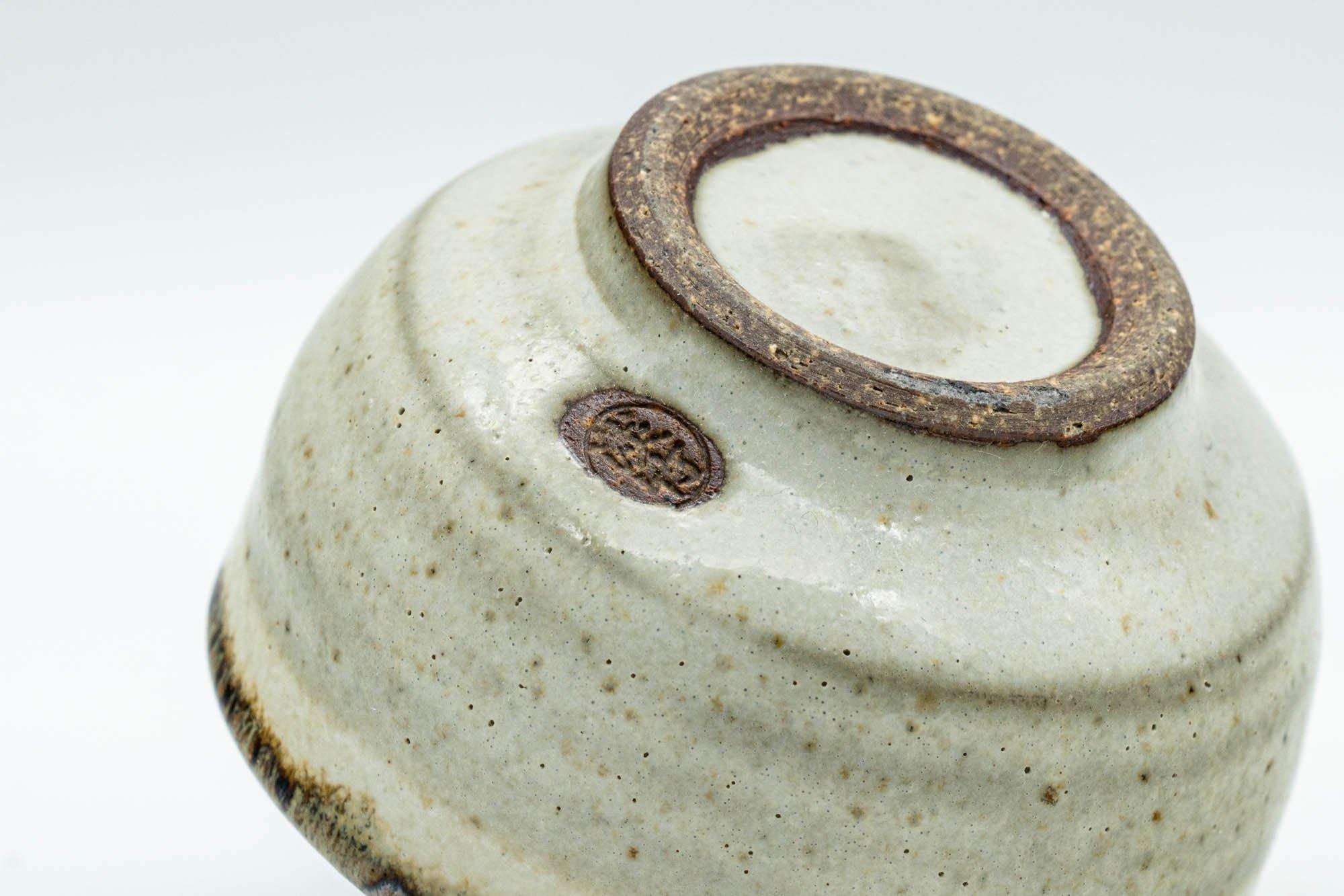 Japanese Teacup - Grey Beige Hare's Fur Glazed Guinomi - 50ml
