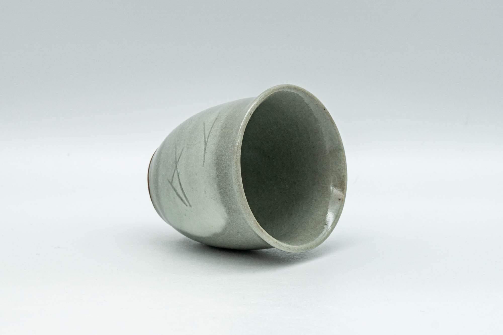 Japanese Teacup - Grey and White Hakeme Guinomi - 65ml