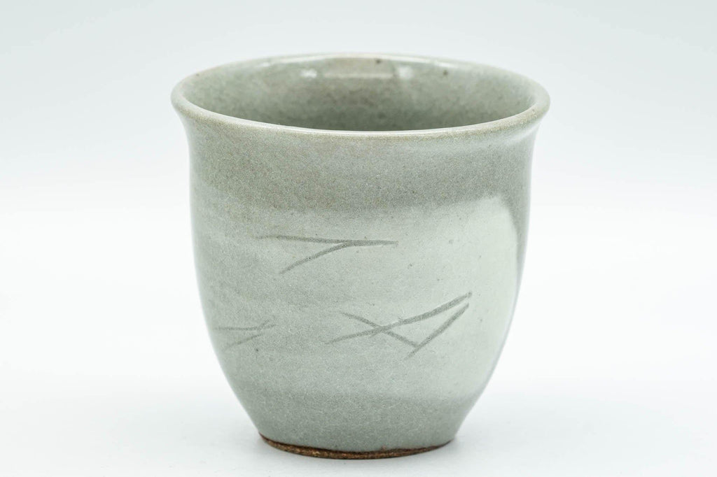 Japanese Teacup - Grey and White Hakeme Guinomi - 65ml