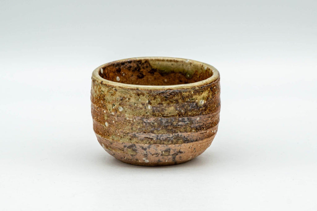 Japanese Teacup - Ash Green Glazed Shigaraki-yaki Guinomi - 50ml