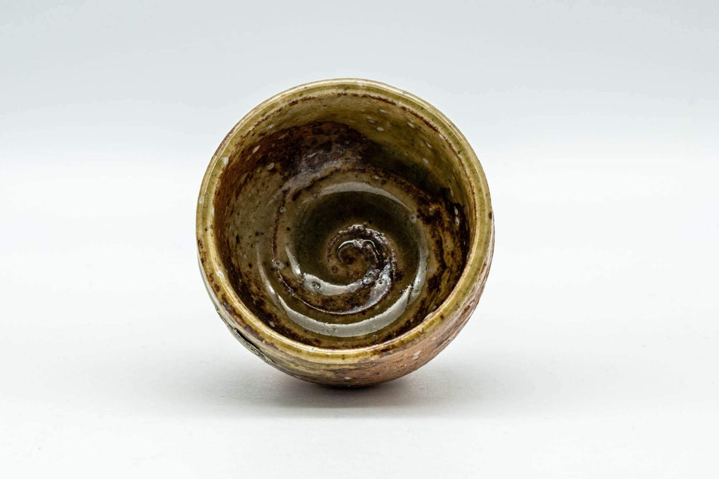 Japanese Teacup - Ash Green Glazed Shigaraki-yaki Guinomi - 50ml