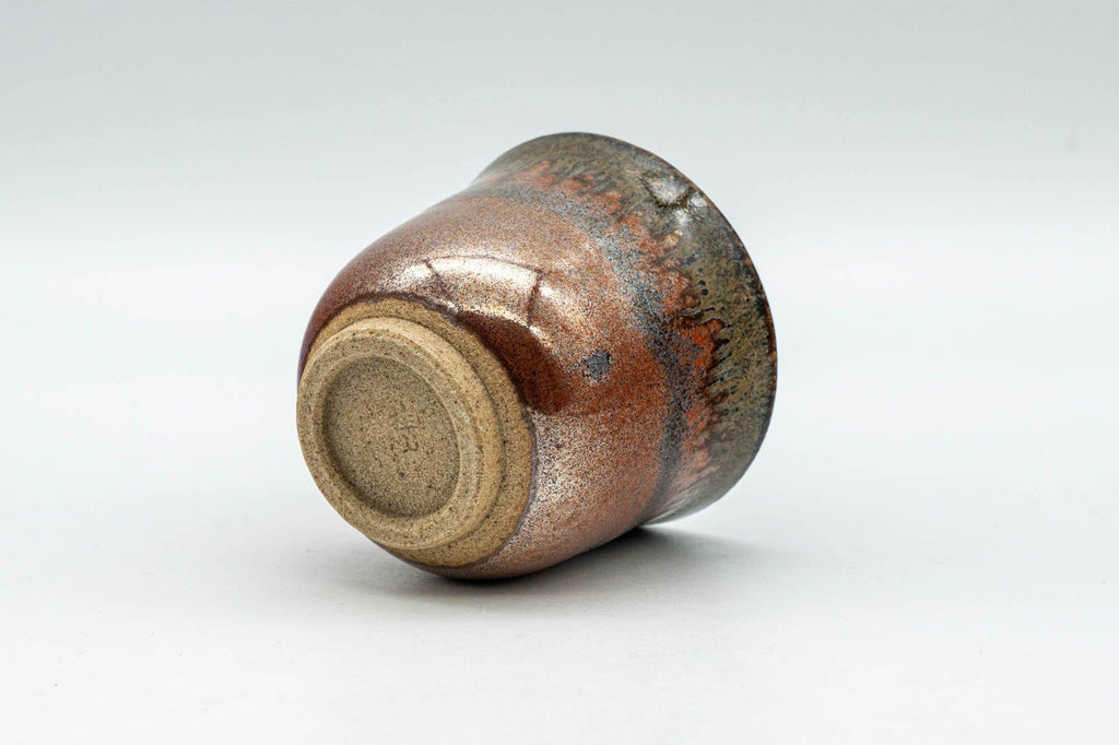 Japanese Teacup - Red Brown Drip-Glazed Guinomi - 45ml